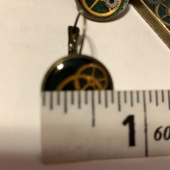 Earrings Gears French Levers - Picture 6 of 7